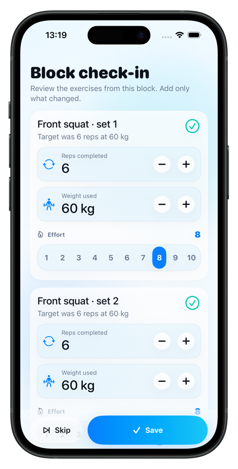 Noostaa iPhone block check-in feedback screen
